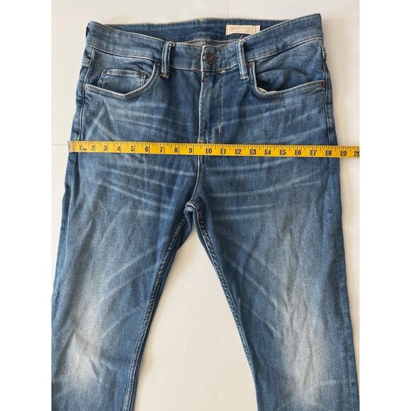 All Saints Cigarette Skinny Jeans Men W32 Mid Indigo Washed Zip Fly Rock - Picture 8 of 13